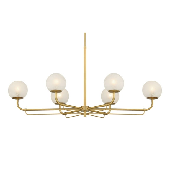 Minka Lavery 3796 Whitehall 6 Light 46" Long Linear Chandelier - Brass