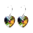 thumbnail image 3 of Juego de aretes y cadena con dije en forma de Corazón, plata mexicana ley .925, Vitral, 3 of 5
