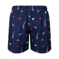 thumbnail image 5 of kamemir Men Swim Trunks with Compression Liner 9 Inch Long Board Shorts(Dark Blue,M), 5 of 6