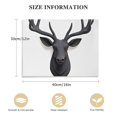 thumbnail image 2 of Wuche  Luxury Black Deer Head Wooden Wall Decor Wall Art Wall Sculpture Solid Wood Wall Pediment Home Decoration Entryway Livingroom Man Cave Kitchen Wall Decor, 2 of 5
