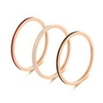 thumbnail image 2 of PAURO Women's Stainless Steel 1mm Thin Stacking Ring Enamel Rose Gold Plated Plain Wedding Band Red Enamel Size 4, 2 of 3