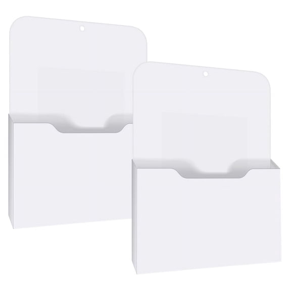 2 Pack Magnetic File Holder - Paper Holder, Pocket Organizer,Hanging Wall File Organizer Office Supplies Storage, Magazine Mail Organizer Case for ,Planners,Letter