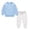 #02 Light Blue, variant on Busydd Boys Sweatsuit 1-12 Years Long Sleeve Crewneck Sweatshirt and Sweatpants Fashion Solid Color Cotton Boys' 2 Piece Sets 1-2 Years