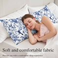 thumbnail image 5 of White Blue Spring Floral Body Pillow Covers 20"x60", Summer Botanical Hummingbird Soft Brushed Microfiber Breathable Throw Pillow Covers, Pillowcase with Zipper for Couch Sofa Bedroom Living Room, 5 of 9