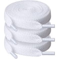 thumbnail image 1 of CHAO 3 pares de cordones para zapatos, cordones planos de 8 mm de ancho para zapatillas de deporte, correr, adultos, niños, 1 of 5