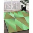thumbnail image 2 of Ahgly Company Indoor Square Patterned Green Onion Green Area Rugs, 4' Square, 2 of 6