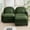 Green, variant on HUTWIFE 68.5" 2-Seater Teddy Fabric Sofa Beige White Modular Couch with Curved Back & Lumbar Pillows