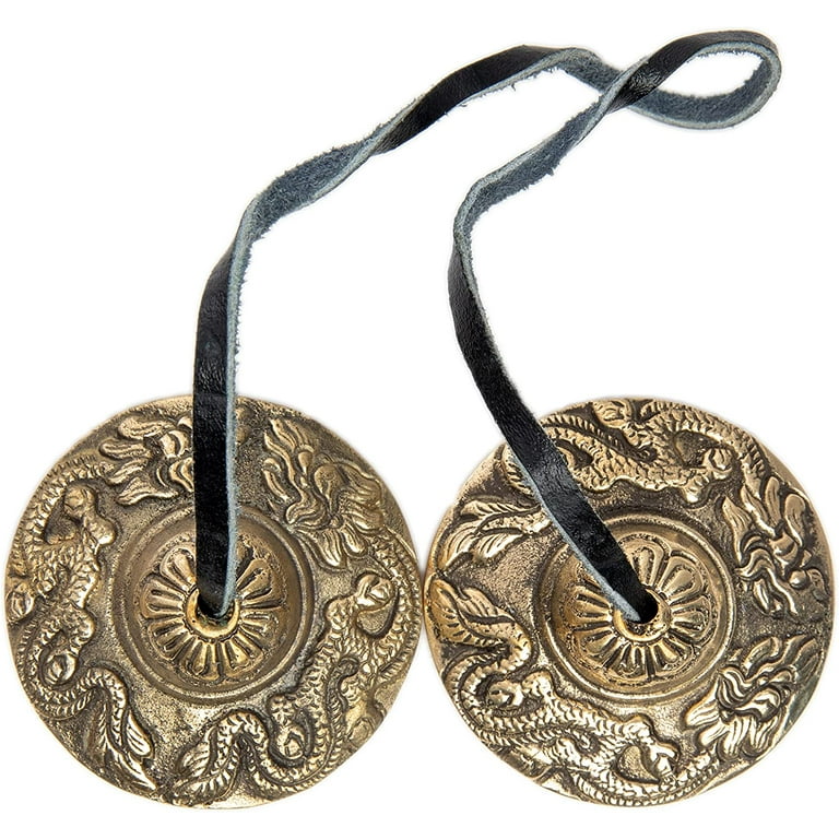 Percussion Plus Honestly Made Bronze embossed Tibetan bells - pair -  Chamberlain Music