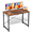 brown/40IN, variant on YOQIANG Modern Simple Computer Writing Desk with X Shaped Reinforced Frame Home Office Work Table Available