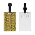thumbnail image 2 of Luggage Tags for Suitcases, colored tooth pattern Leather Bag Luggage Tags ID Label Tags Privacy Protection Travel Bag Labels, 2 of 6