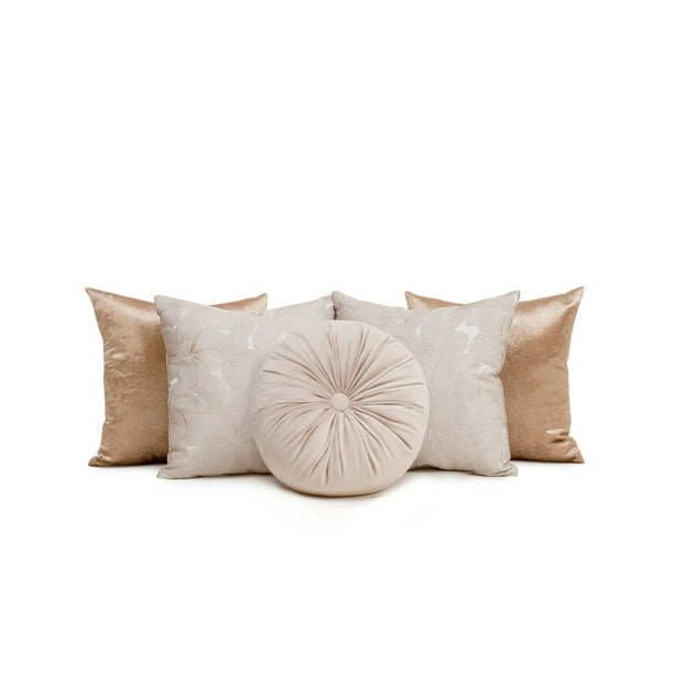 Set de Cojines Decorativos Antonela Set Dorado Bodega Aurrera