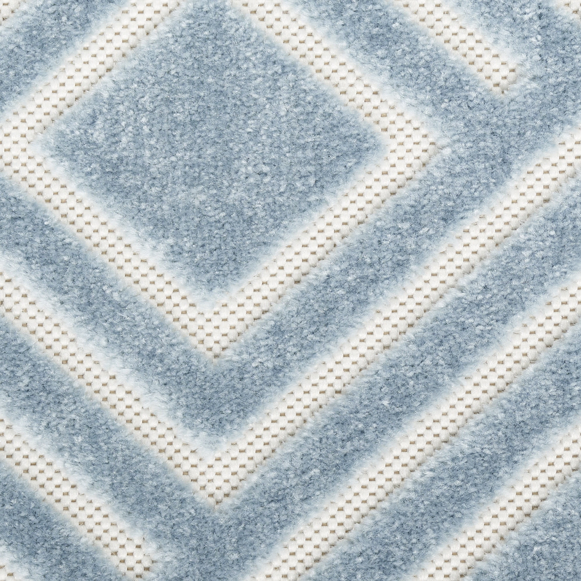 Nourison Care Free 2' x 6' Blue Modern Indoor Rug
