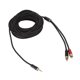 thumbnail image 1 of Cable ABS de 3,5 mm a 2 RCA, cable AV, cable de audio y vídeo para tableta, portátil, amplificador, TV, 10 m, 1 of 5