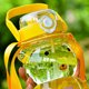 thumbnail image 1 of Botellas De Agua Vasos de oso/rana de 850ml para niños, teteras de paja para bebidas dobles, botellas de agua (amarillo) Likrtyny Libre de BPA, 1 of 8