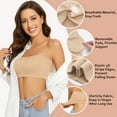 thumbnail image 3 of Strapless Bras for Women No Underwire Full Coverage Wireless Push Up Bandeau Tube Top pads Bralette-2 Pack, 3 of 7