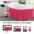 thumbnail image 4 of SGI Bedding Dorm Room Bed Skirt | Twin XL 36" Ruffled Microfiber Bed Skirt | Fade Resistant, Wrinkle Free, Anti-static, Decorative, Extra Storage Space, Clutter-Free | Hot Pink, 4 of 8