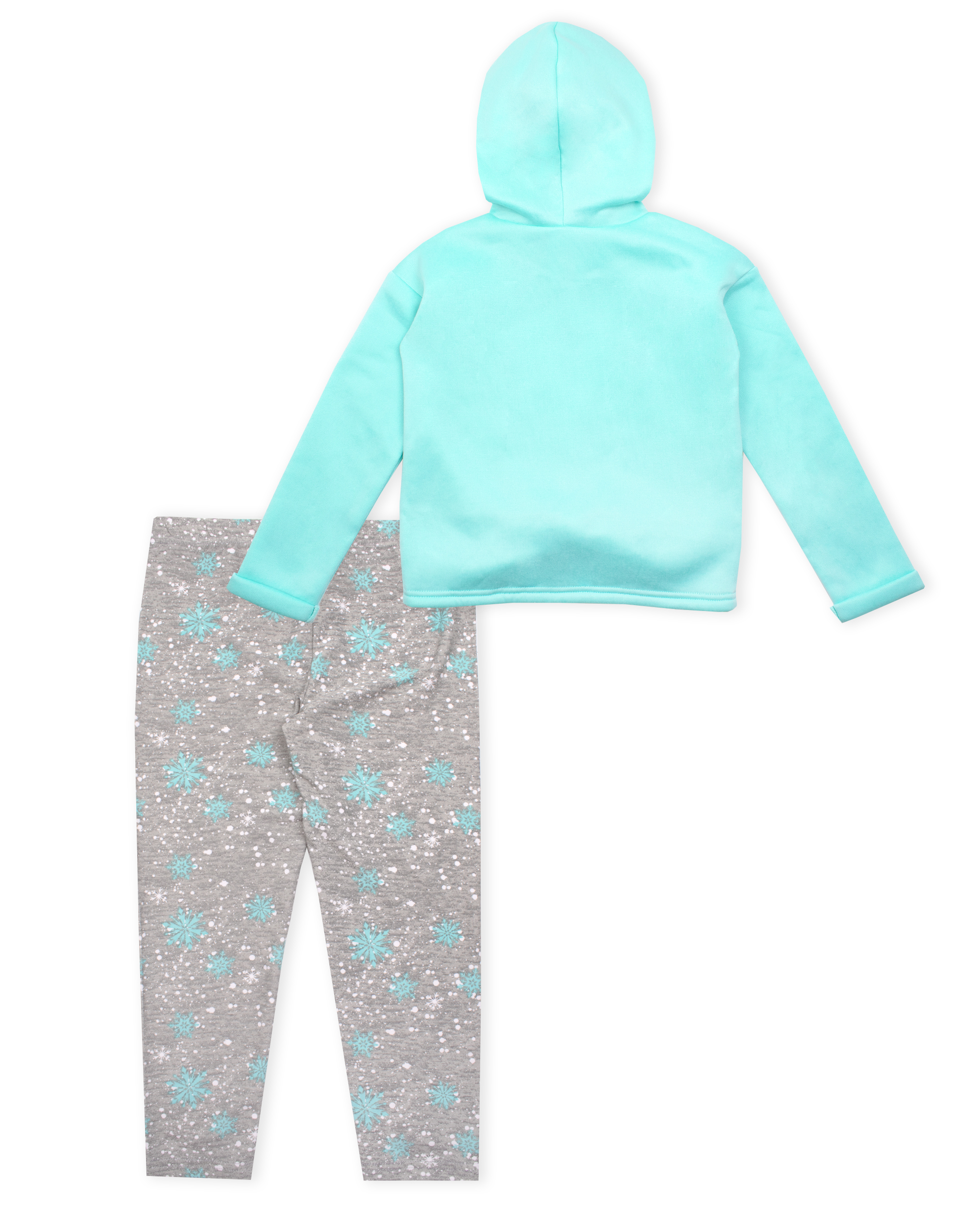 Disney Frozen 2 Anna & Elsa Toddler Girl Tie-Front Hoodie & Printed Leggings, 2pc Outfit Set - image 3 of 3