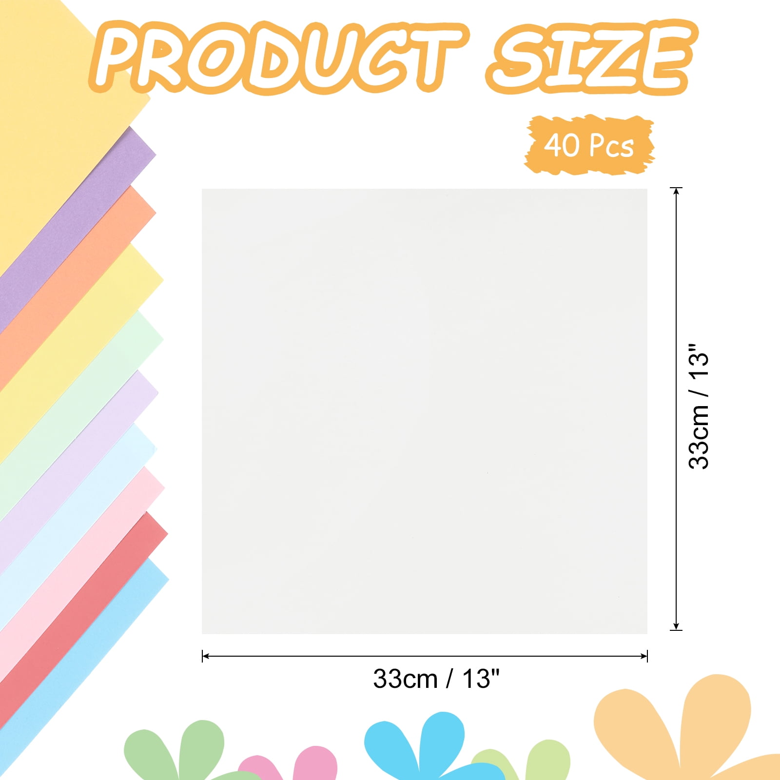 Uxcell Kraft Paper, Kraft Cardstock Paper Sheets Kraft Cardstock Cutouts for Art Supplies, Origami, Paper Crafting Cream White 13 x 13 Inch