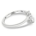 thumbnail image 5 of ESTE ORIGIN Curved Lab-Grown Wedding Ring – 0.37Ct Pear & Round Accent Stones, Stackable Band in 18K White Gold for Women, 5 of 7