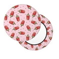thumbnail image 2 of Fotbe Watermelon Ice Cream Stool Covers Round,Waterproof Round Bar Stool Covers Bar Chair Covers Washable Stool Cushion Slipcover for 12-14 Inch Chair-, 2 of 7
