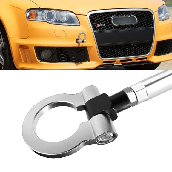 Xotic Tech 1 Set Track Racing Anodized Alloy Tow Hook Compatible with Audi A4 A5 S4 S5 RS5 A7 S7 RS7 B8 (Silver)