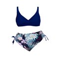 thumbnail image 3 of PEASKJP Womens Plus Size Swimsuit Tummy Control Bathing Suit Full Coverage Swimsuits Ruffle Swimwear, Dark Blue XXL, 3 of 3