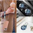thumbnail image 5 of Pzuqiu 14 Pcs Automobile Interior Sets Front Rear Seat Covers for Cars Steering Wheel Seat Belt Headrest Cover Coasters Center Console Pad Keychain Gift for Women Blue Marble Texture Print Durable, 5 of 7