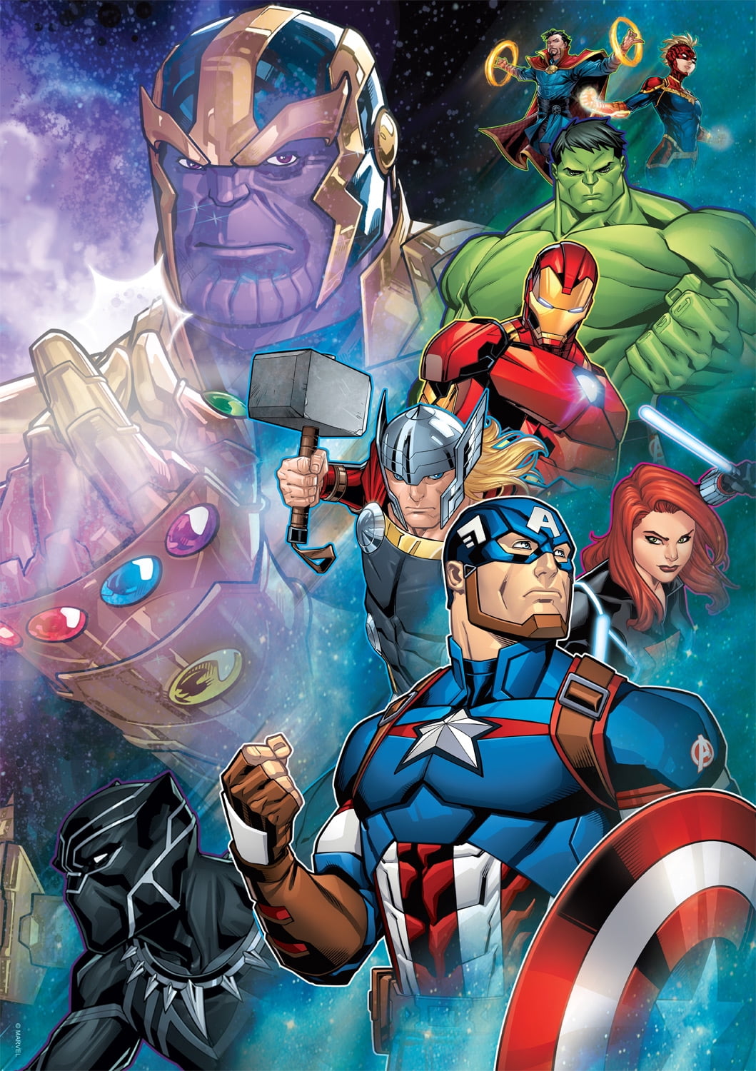 Buffalo Games 500-Piece Marvel Thanos vs. The Avengers Adult Interlocking Jigsaw Puzzle