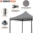 thumbnail image 4 of Carpa Toldo 2x2M Reforzado Plegable Impermeable Facil Armado Y Transporte para Jardín Casa Exterior Uso Rudo Acero Lona, 4 of 8
