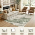 thumbnail image 4 of MICGEEK 5x7 Washable Area Rugs for Living Room, Modern Abstract Printed Rug, Vacuum-Friendly, Non Slip Indoor Rug for Bedroom Dining Room Home Decor Carpet, Green/Brown, 4 of 8