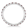 thumbnail image 2 of Diamond and Garnet Eternity Wedding Band 14k White Gold (0.25ct), 2 of 2