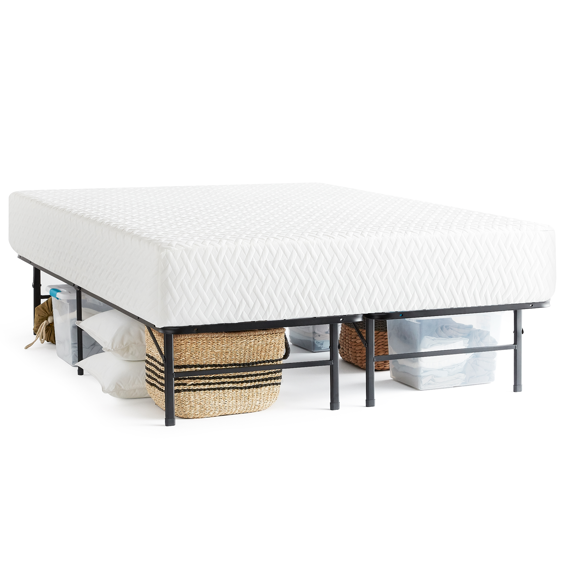 Rest Haven 14" Steel Platform Bed Frame Twin; Multiple Sizes