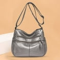 thumbnail image 2 of Multi Pocket Shoulder Bag Women PU Leather Crossbody Waterproof Purse, 2 of 2
