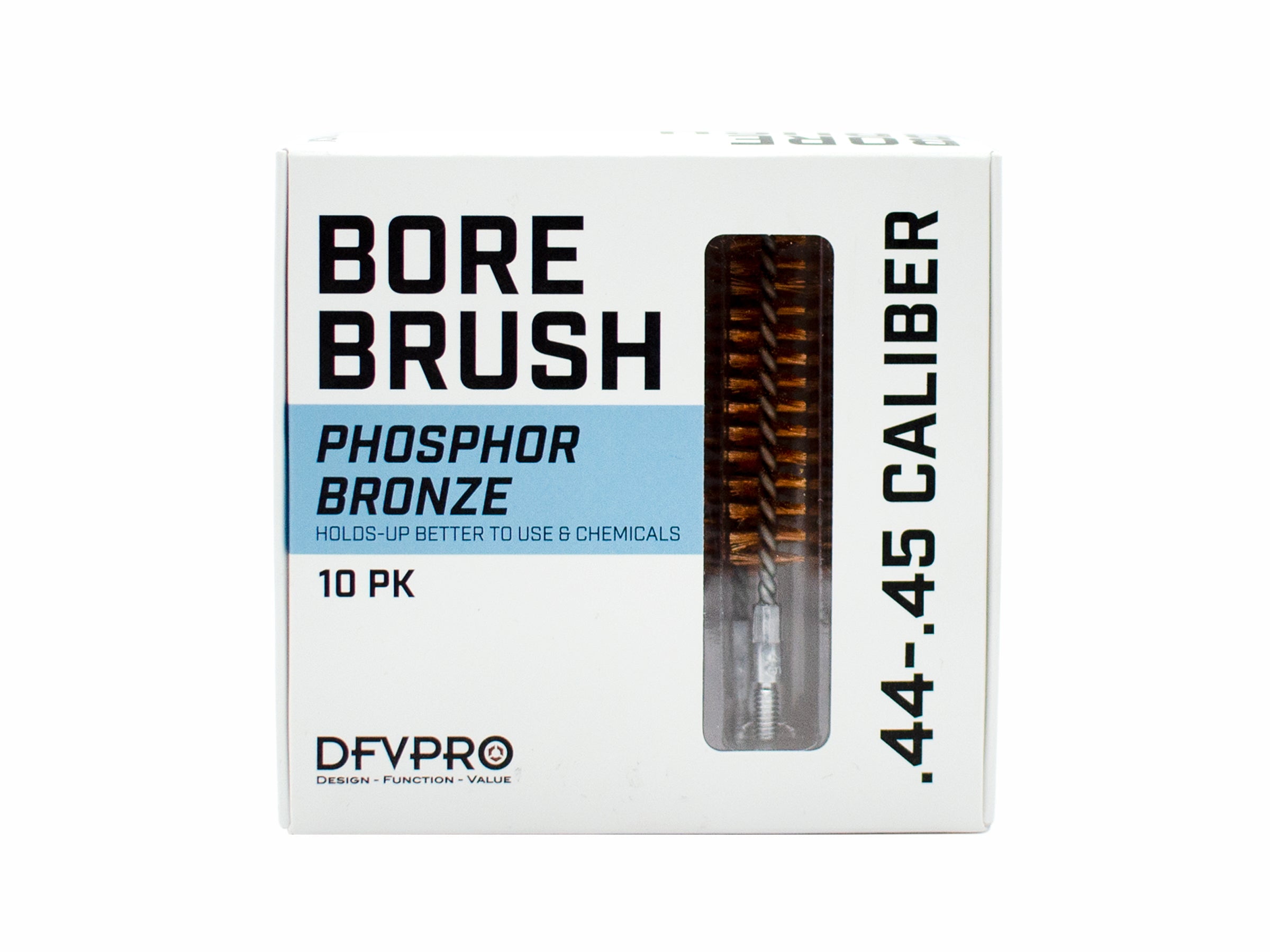 DFVPRO Phosphor Bronze Bore Brushes for .44/.45 Caliber Pack of 10