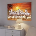 thumbnail image 7 of HFDF Seven Lucky Running Wild Horses Wall Art Animal Posters 7 Horses Running Painting Canvas Poster Bedroom Decor Sports Landscape Office Room Decor Giftstylestyle0ch(cm) 24x20inch Framed, 7 of 7