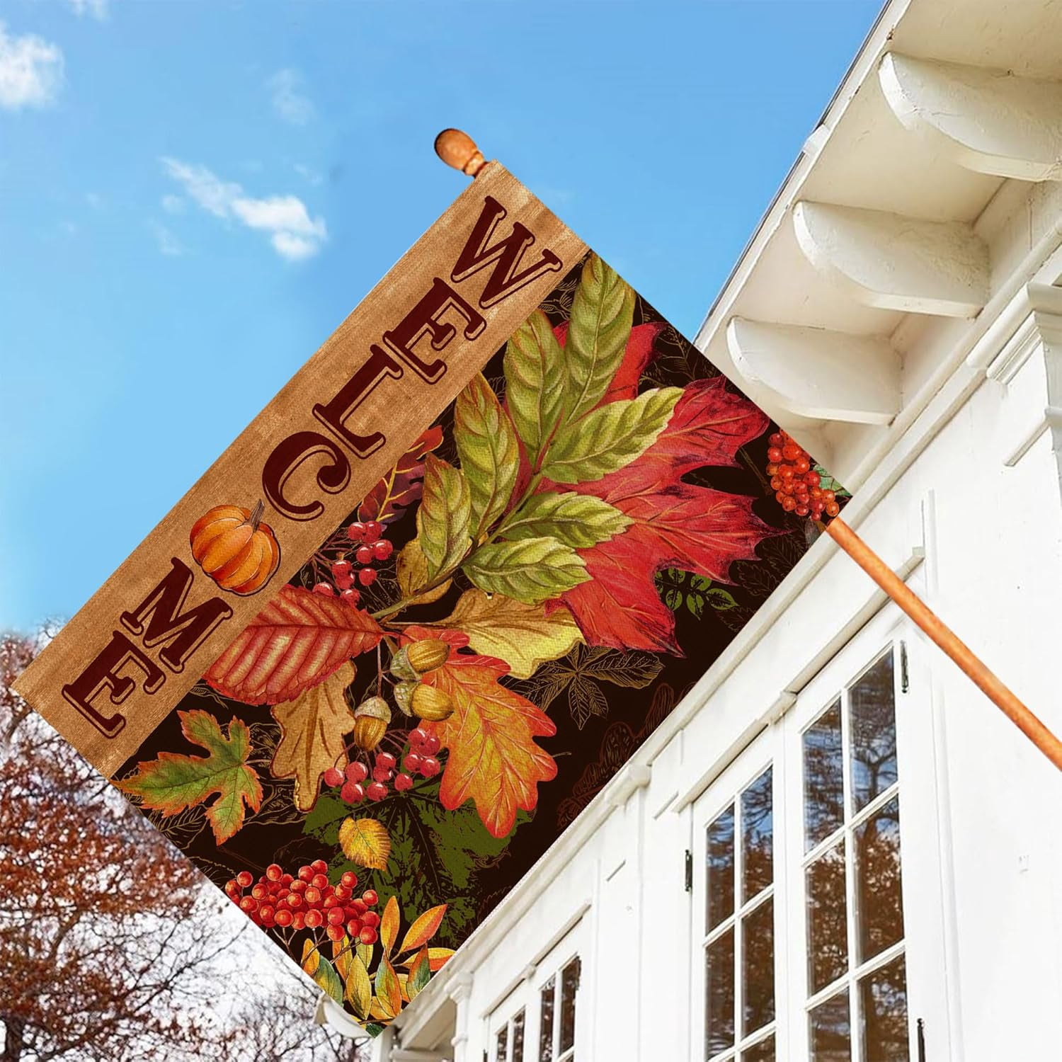 Hello Herbst Flagge – 150x90 Cm Garten Deko Für Haus & Hof – Welcome Autumn Erntedank Farmhouse Style