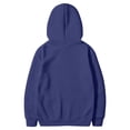 thumbnail image 6 of Plain Solid Fleece Hooded Sweatshirt For Men, Loose Long Sleeve Athletic Shirt, Daily Drawstring Hood Outerwear Blue 3XL, 6 of 8