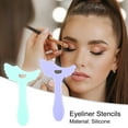 thumbnail image 3 of Unique Bargains 2 Pcs Eyeliner  Eyeliner Stencil Pads Eye Makeup Tool Winged Tip Eyeliner Aid Green Purple, 3 of 7