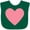 Green, variant on Inktastic Pink Valentine's Day Heart Boys or Girls Baby Bib