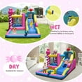 thumbnail image 3 of Costway Inflatable Bounce House Sweet Candy Bouncy Castle W/ Water Slide& 480W Blower, 3 of 10