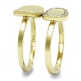 thumbnail image 4 of Gold Womens Ring Anillo Para Mujer Stainless Steel Ring with AAA Grade CZ in Clear, 4 of 4