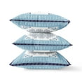 thumbnail image 2 of Window Wreath Palace Indoor/Outdoor Pillow in White Blue Indigo 26x26, 2 of 4