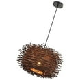 thumbnail image 1 of Weave Rattan Ceiling Pendant Light Fixtures Bird light fixture shade Nest Chandeliers Coffee, 1 of 9