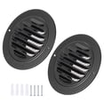 thumbnail image 1 of Cubierta de Ventilación Redonda Uxcell de 3", 2pcs Rejilla de Acero Inoxidable 304 con Louver para Ventilación, Negro, 1 of 6