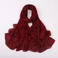 thumbnail image 2 of Muslim Scarf for Women! Yigetop Women's Solid Color Crinkled Hat with Muslim Ethnic Hijab Women's Fashion Scarves Red A, 2 of 9