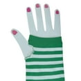 thumbnail image 2 of 1 Pair St.Patrick's Day White Green Striped Sleeve Party Striped Long Gloves(Green White), 2 of 4