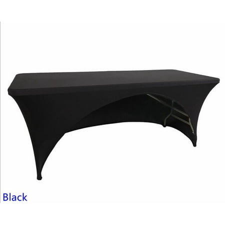 

dosili Wedding Spandex Table Cloth Table Cover Rectangular Lycra Table Linen One Side Open Hotel Banquet Party Name Table Cloth