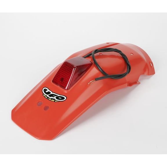 Ufo HO02650121 Enduro Rear Fender with Light - 90 CR Orange