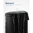 thumbnail image 3 of 2.6 Gallon/10 Liter Slim Trash Can, Stainless Steel Garbage Bin with Removable Inner Bucket, Step Trash Can Rectangle Waste Bin for Narrow Space, Kitchen, Bathroom, Office, Black, 3 of 6