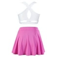thumbnail image 2 of Rswnyirn Girls 2 Piece Tennis Golf Outfit Athletic Sports Tank Top with Pleated Skort Skirts Set White&Pink 6, 2 of 7